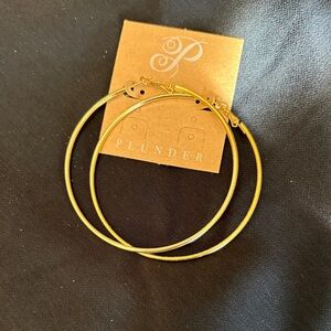 Plunder Classic Gold Hoop Earrings